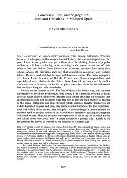 Conversion, Sex, and Segregation: Jews and Christians in Medieval