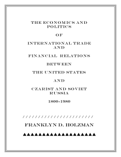 FranklYn D. Holzman - Association for Comparative Economic Studies