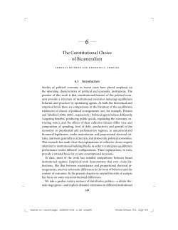The Constitutional Choice of Bicameralism