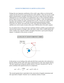 geosynchronous earth satellites