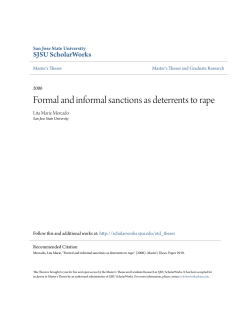 Formal and informal sanctions as deterrents to rape