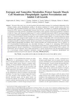 Estrogen and Tamoxifen Metabolites Protect Smooth Muscle Cell