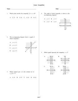 Linear Inequalities