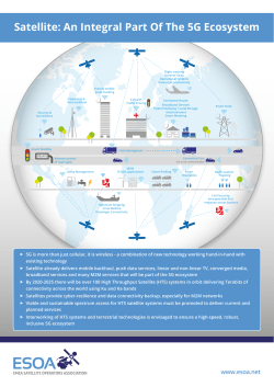 Satellite: An Integral Part Of The 5G Ecosystem