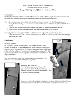 Depth, width, and length of volcanic and tectonic