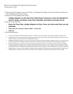 I pledge allegiance to the Flag of the United States of