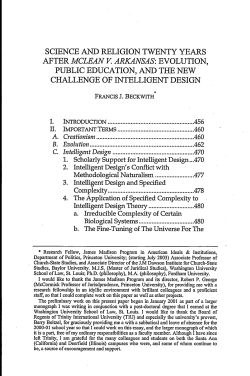 science and religion twenty years after mclean v