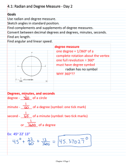 4.1: Radian and Degree Measure