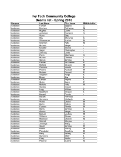 Ivy Tech Community College Dean`s list