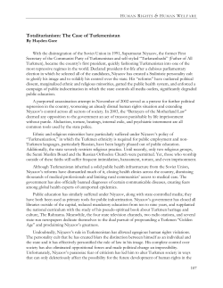 Totalitarianism: The Case of Turkmenistan