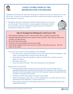 safely store foods in the refrigerator and freezer - Fight C-LES