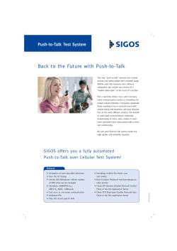 SIGOS SITE Test System Push-to