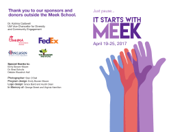 Just pause... Thank you to our sponsors and donors outside the