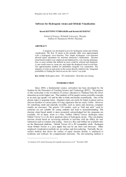 Software for Hydrogenic Atoms and Orbitals Visualization