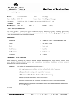 Course Description/Purpose Major Units Educational/Course