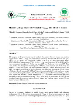 Queen`s College Step Test Predicted VO2Max: The Effect of Stature