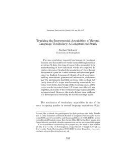 Tracking the Incremental Acquisition of Second Language