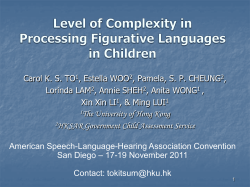 Level of Complexity in Processing Figurative Languages in