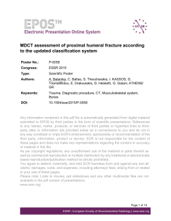 MDCT assessment of proximal humeral fracture according to the