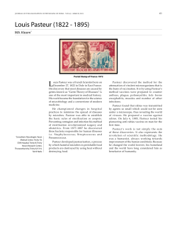 Louis Pasteur (1822 - 1895)
