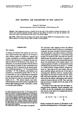 spin trapping: esr parameters of spin adducts