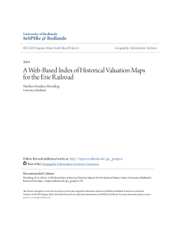 A Web-Based Index of Historical Valuation Maps for the Erie Railroad