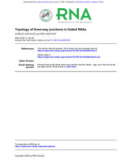 Topology of three-way junctions in folded RNAs