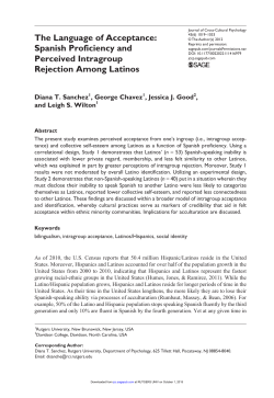 The Language of Acceptance: Spanish Proficiency and Perceived