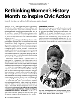Rethinking Women`s History Month to Inspire Civic Action
