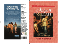 Abigail and Leah - Living in a Difficult Marriage