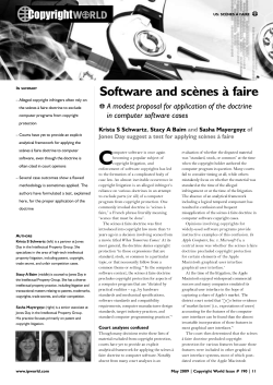 Software and sc&egrave;nes &agrave; faire