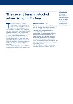 The recent bans in alcohol advertising in Turkey