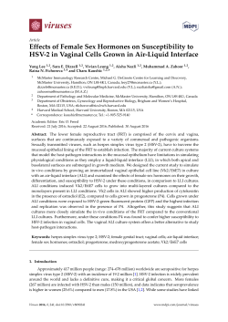 Effects of Female Sex Hormones on Susceptibility to HSV
