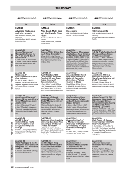 thursday - European Microwave Week