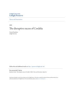 The disruptive excess of Cordelia