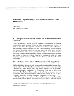 Differential Object Marking in Turkic and Persian as a Contact
