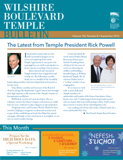 September 2016 - Online - Wilshire Boulevard Temple