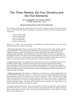 The Three Realms, the Four Domains,and the Five Elements:
