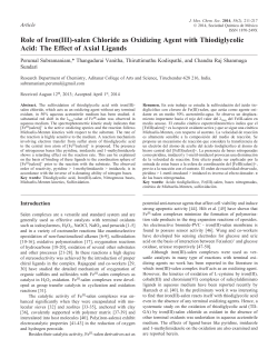 Role of Iron(III)-salen Chloride as Oxidizing Agent