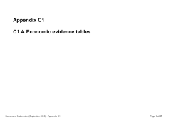 Appendix C1 C1.A Economic evidence tables