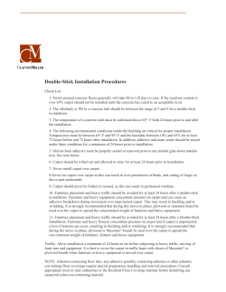 Double-Stick Installation Procedures