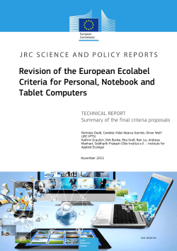 Technical Report - European Commission