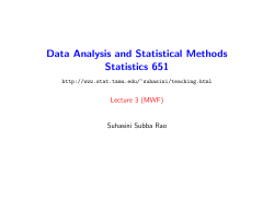 Lecture 3 - TAMU Stat