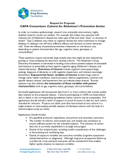 CAPA Consortium: Cohorts for Alzheimer`s Prevention Action