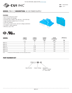 PBK-5 Datasheet - AC-DC POWER SUPPLY | CUI Inc