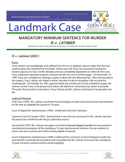 Mandatory Minimum Sentence for Murder