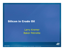 Silicon in Crude Oil