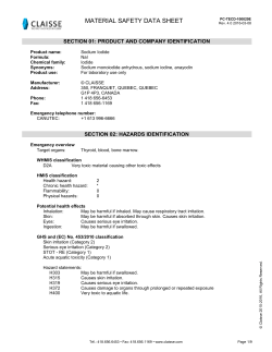 Material Safety Data Sheet - Sodium Iodide