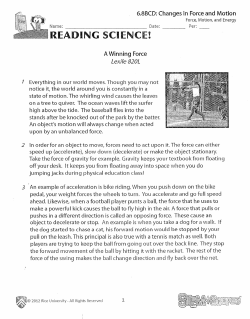 READING SCIENCE!