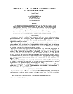 Lars Wadso - Wood and Fiber Science